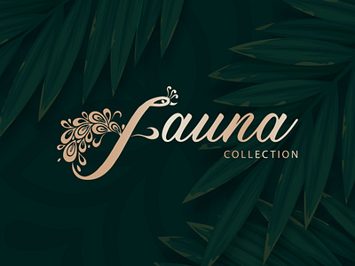 Fauna branding graphic design jewelery logo peacock