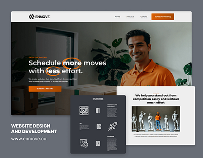 EnMove | Website Design and Development design landing page movers moving company ui ux web design web development