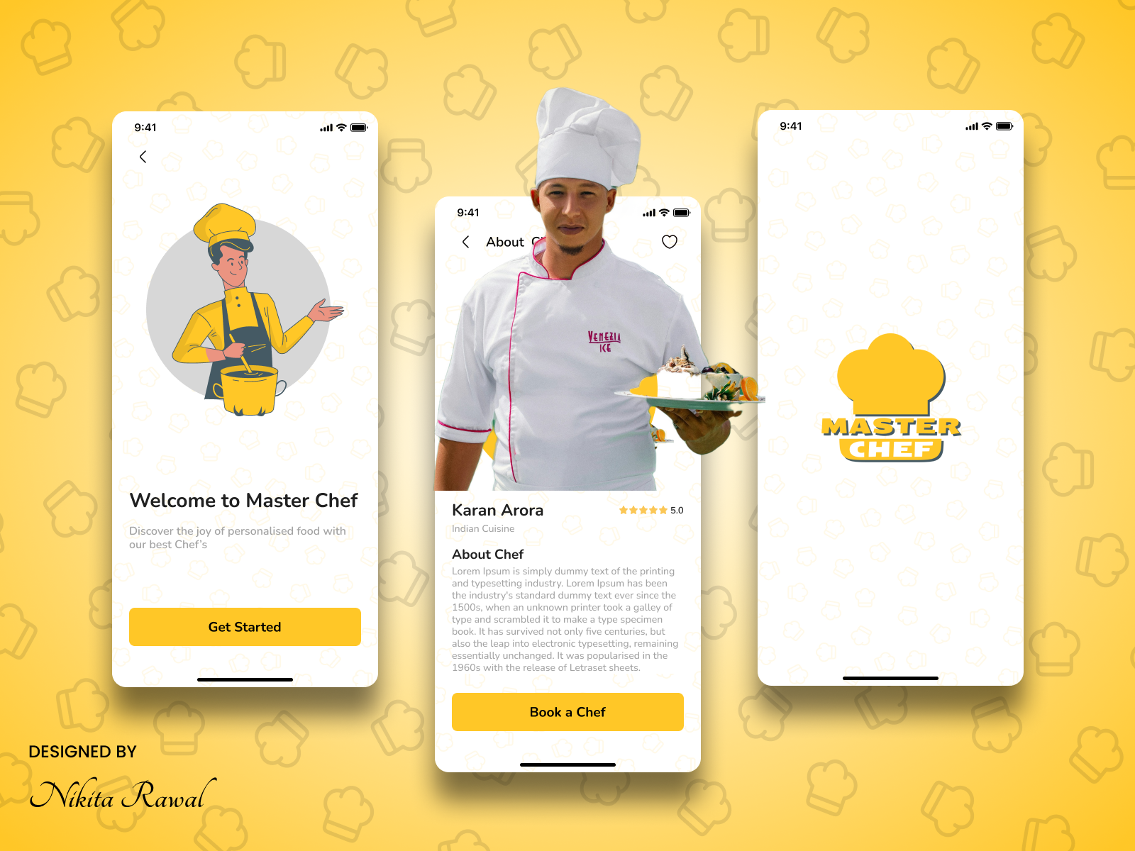 Chef App 3d animation appdesign chef app design food app graphic design metafic mobile app mobileapp motion graphics ui ux website
