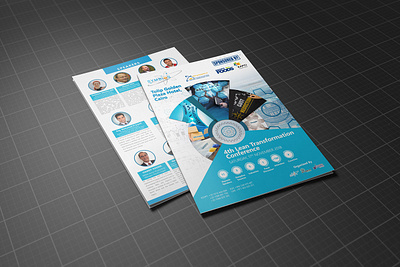 Lean Transformation Conference Brochure black blue branding brochure brochure design colors design flyer graphic design gray illustration image logo logo design mockup paper people slides transformation white