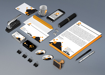 Fixsira Corporate Identity black brand identity brand identity design branding brochure colors company profile corporate identity design flyer graphic design gray identity identity design illustration logo mockup mug orange white