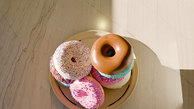 Donuts!!!!!!!!!!! 3 d animation blender blender guru chocolate do donut guru nut sprinkles table