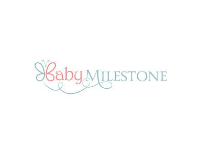 BabyLogo babylogo babyproducts branding butterflysymbol elegantscript graphic design logo milestonetracking newbeginnings parentingbrand pastelcolors softcolorpalette whimsicaldesign