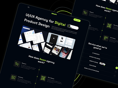 Digital Design Agency Landing Page dark theme designagency digitalagency figma design landing page landing page design landingpage ui ui design uxui webdesign website website design