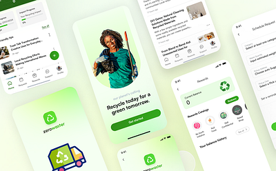 Recycle Mobile app UI Design recycling ui