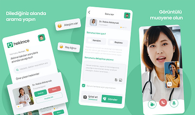 Hekimce App Design doctor health medical ui