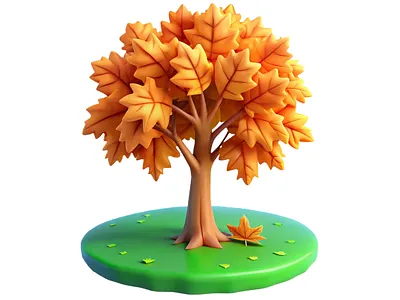 Maple Tree 3d graphic design ui