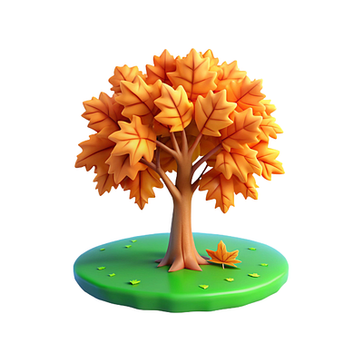 Maple Tree 3d graphic design ui