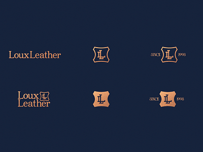 Brand Design & Strategic Positioning - LouxLeather brand elements brand logo branding branding agency design foil gold graphic design high class high end logo leather leather industry logo logo design logo inspiration logo leather logo variations upper class vector wbds