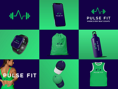 Pulse Fit - Branding branding design discover graphic design illustration logo product design vector