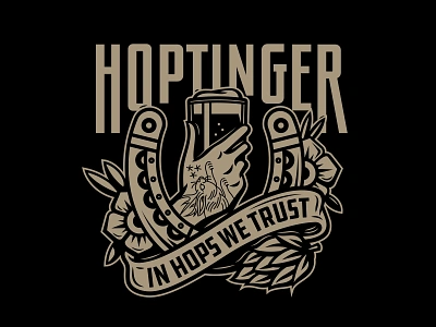 Illustration beer hops hoptinger horseshoe luck