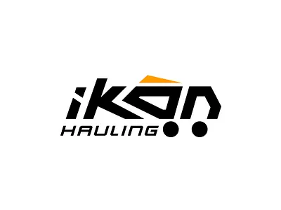 Ikon Hauling Wordmark Logo automotive branding construction custom font decal dumptruck graphic design hauling identity illustration lettering logo design logos transport truck trucking vehicle wordmark