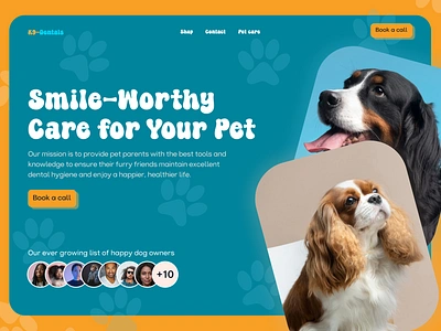 K9 Dentals - Hero Section Design branding design graphic design landing page ui web