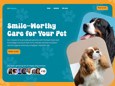 K9 Dentals - Hero Section Design branding design graphic design landing page ui web