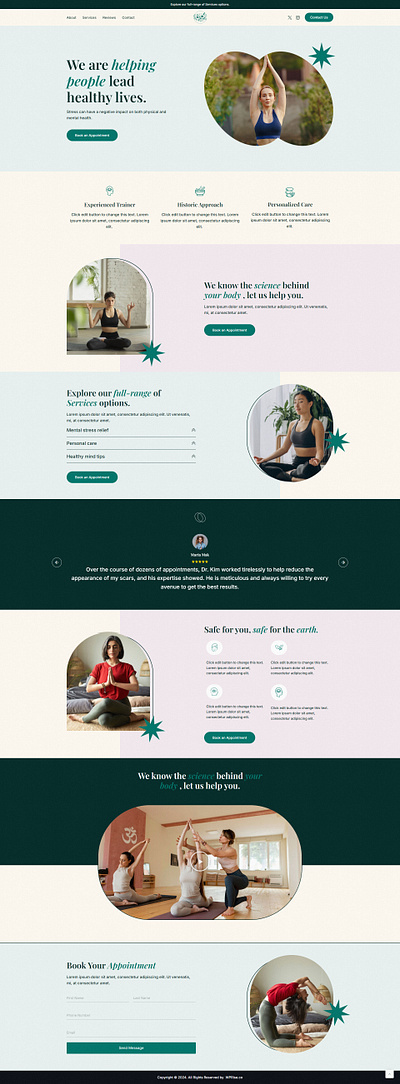 ReviveMe – Wellness Landing Page for Lead Generation design elementor template health landing page healthcare landing page mental health landing page mental wellness landing page spa landing page web design wellness wellness landing page