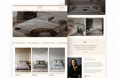 E Commerce Website Landing page | Shopify bedsheet bedsheet ui design ecommerce ecommerce website landing page minimal pillow ui pillows product design saas shopify ecommerce ui website ui