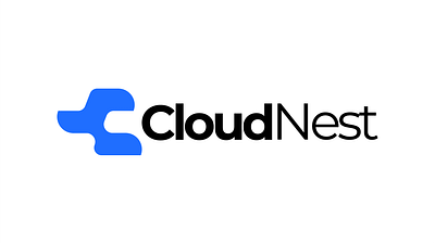 CloudNest Logo Design cloud cloud logo cloudnest illustrator logo logo design logo minimalism m saas logo tech logo webhosting