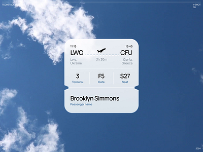 Plane Ticket Design animation branding design flight flight information gate graphic design pass plane plane ticket sky ticket ui ui design ux webdesign website