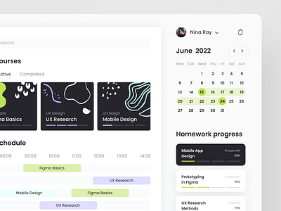 📚 Product Design for the educational dashboard | Hyperactive clean concept creative dashboard design gant diagram graphic design hyperactive platform product design saas sheets design task tracker ui user experience design user oriented design ux ux design web design work in progress