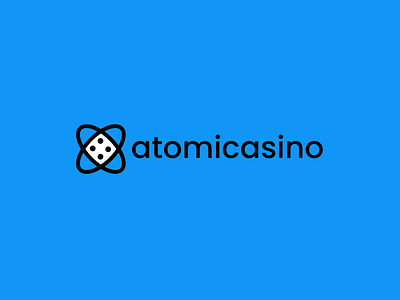 atomicasino atomic branding casino casino logo dace game jackpot lab logo poker science spade