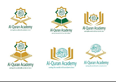 Quran academy logo 3d branding design graphic design illustration logo quran academy logo typography