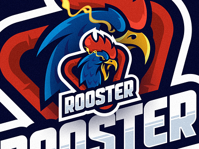 Rooster mascot logo design animal art branding design game graphic design icon illustration logo mascot rooster sticker vector