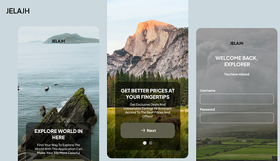 JELAJH - Travel Mobile Apps Onboarding app apps design travel apps travelling ui ui design ux ux design