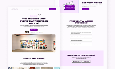 Art Event Website art event art event landing page art event website art website event landing page event website landing page