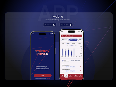 Synergy Power Concept app branding design figma logo mobile ui