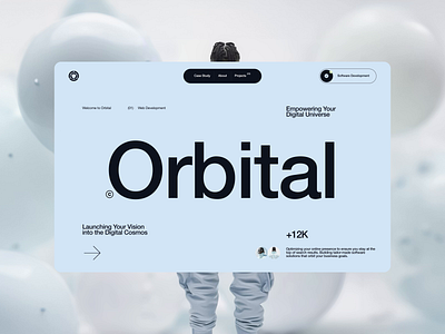 Orbital Website 3d animation background design graphic hero interface minimal motion motion graphics page product ui user experience user interface ux web web design web development website