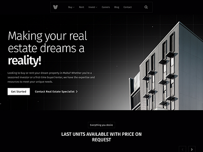 Real Estate homepage animation branding design dribbble homepage motion realestate responsive ui uiuxdesign ux uxresearch website