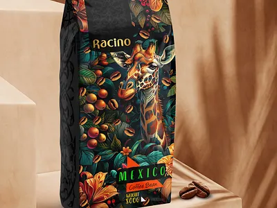 packaging design Racino coffee bean bean coffee coffee bean packaging