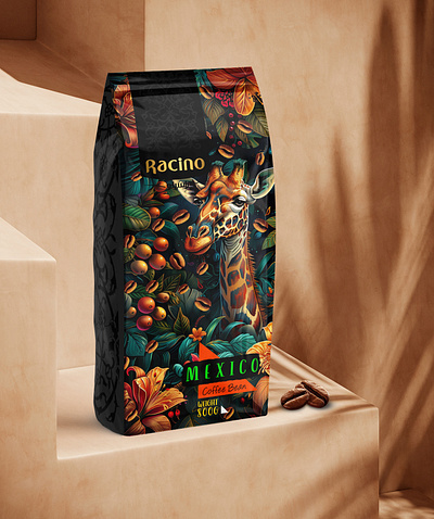 packaging design Racino coffee bean bean coffee coffee bean packaging