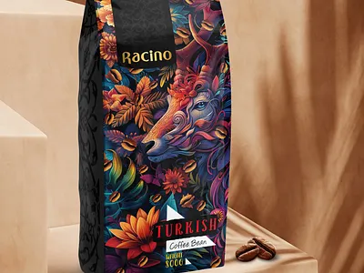 packaging design Racino coffee bean coffee packaging