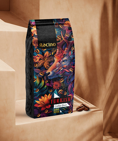 packaging design Racino coffee bean coffee packaging