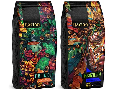 packaging design Racino coffee bean