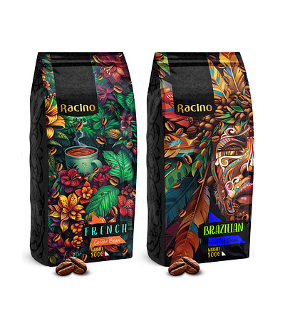 packaging design Racino coffee bean