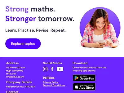 Mathletico Maths App: on-boarding website page aesthetic app branding coming soon logo on boarding ui ux website