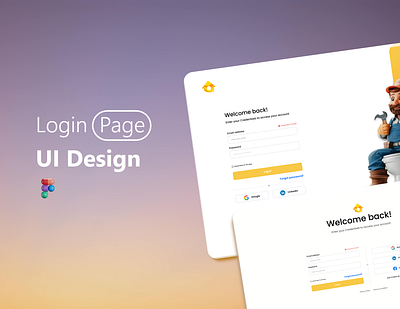 Service Login Page app branding design graphic design ui ux