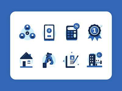 Icons Design blue branding design graphic icons illustration illustrations logo manypixels ui