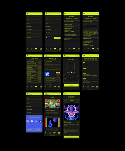 Newtro [W3B Community] design mobile ui web 3