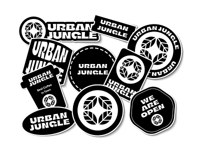 Urban Jungle brand identity branding cafe coffee coffee shop food and beverage graphic design logo urban visual identity