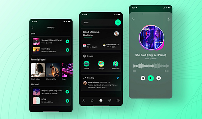 Boom Music player graphic design illustration ui ux