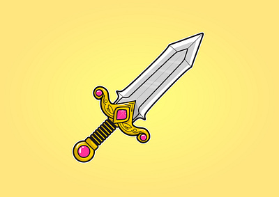 Holy Sword art design dungeon fantasy holy holy sword illustration medieval rpg sword vector vector art