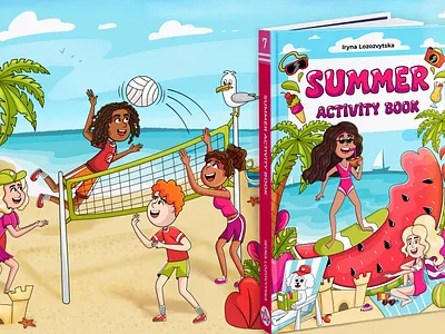Book Cover Design activity art book book cover book illustration cartoon character children book comic creative cute drawing game illustration kids multicultural play sea summer vector
