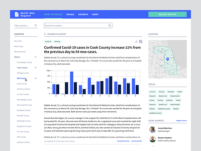 Heath News — Article article design health healthcare infographics news product design publishing screens ui ux web web design website