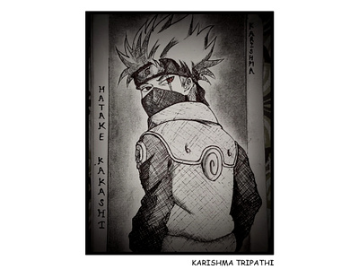 Kakashi Hatake Pen Art 3d animation branding design graphic design illustration logo motion graphics ui vector