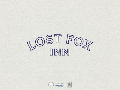 Lost Fox Horizontal Logo brand design brand identity branding branding design font hand drawn hand lettering hotel identity design lettering logo logo design logotype type typeface typographic typography vintage visual identity wordmark