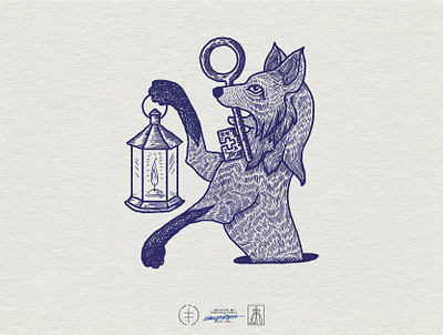 Lost Fox Inn Branded Graphic #1 animal antique brand design brand identity branding branding design fox hand drawn identity design illustration illustrator key lamp light logo logo design monochromatic traditional vintage visual identity