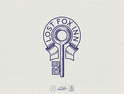 Lost Fox Inn Branded Graphic #2 antique banner brand design brand identity branddesign brandidentity branding branding design hand drawn hotel identity design illustration illustrator key logo logo design tavern vintage visual identity visualidentity